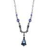 Vintage Royal Blue Crystal Drop Necklace